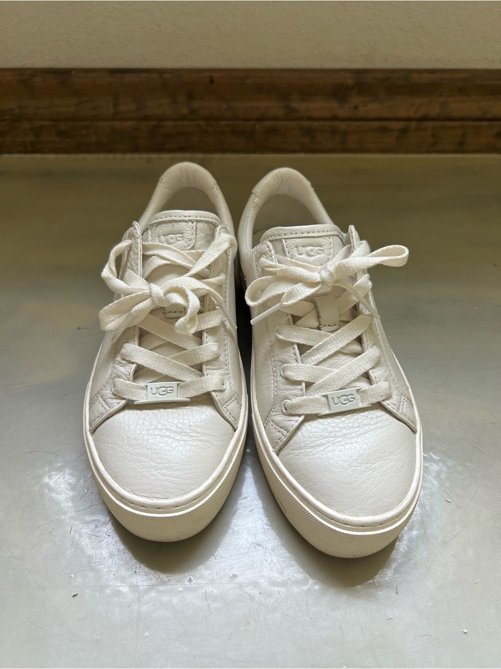 UGG Women's White Low-Top Leather Sneakers